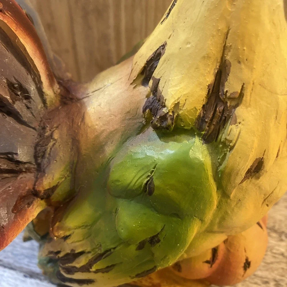Vintage Rooster, Colorful, Resin Figurine Country Decor Farmhouse Figuring